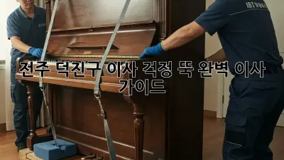 전주 덕진구 이사, 걱정 뚝! 완벽 이사 가이드